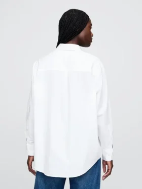 Camisas oversize de popelín de algodón orgánico