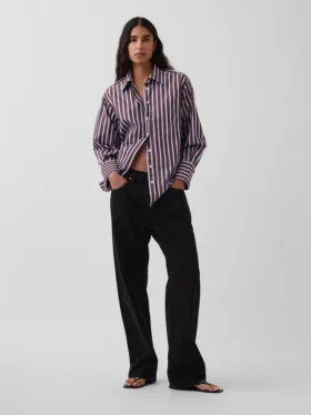 Camisas oversize de popelín de algodón orgánico
