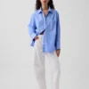 Camisas oversize de popelín de algodón orgánico