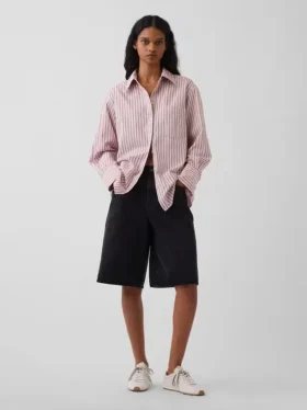 Camisas oversize de popelín de algodón orgánico