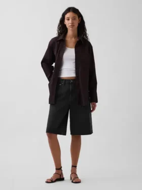 Camisas oversize de popelín de algodón orgánico