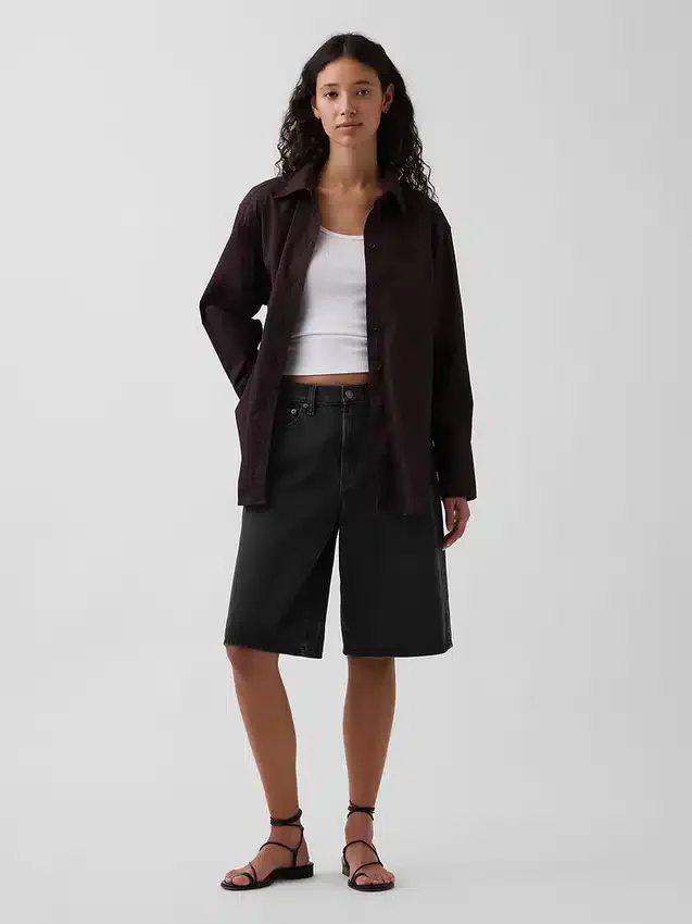 Camisas oversize de popelín de algodón orgánico