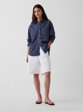 Camisas oversize de popelín de algodón orgánico