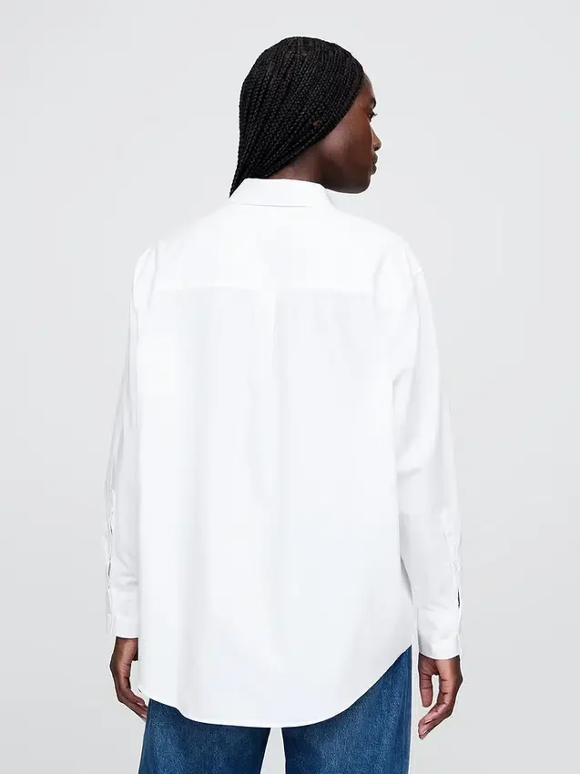 Camisas oversize de popelín de algodón orgánico