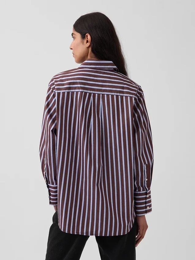 Camisas oversize de popelín de algodón orgánico