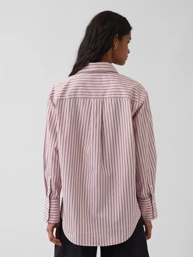 Camisas oversize de popelín de algodón orgánico