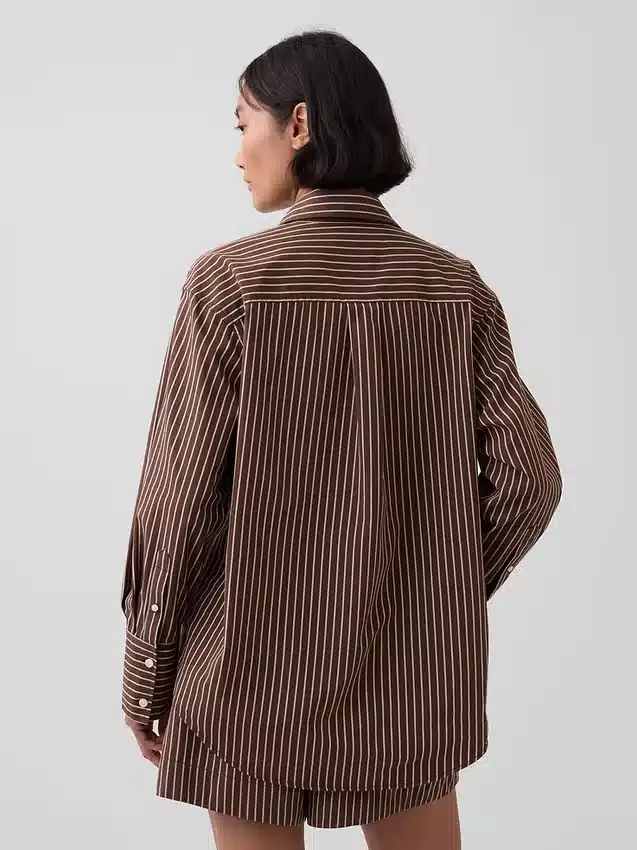 Camisas oversize de popelín de algodón orgánico