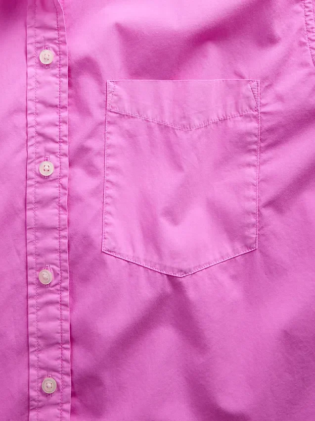 Camisas oversize de popelín de algodón orgánico