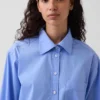 Camisas oversize de popelín de algodón orgánico