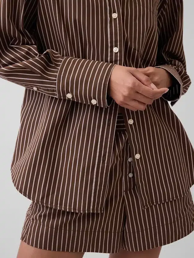 Camisas oversize de popelín de algodón orgánico