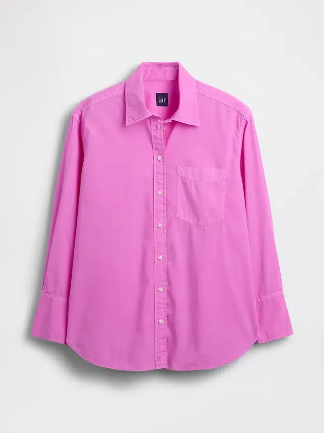 Camisas oversize de popelín de algodón orgánico