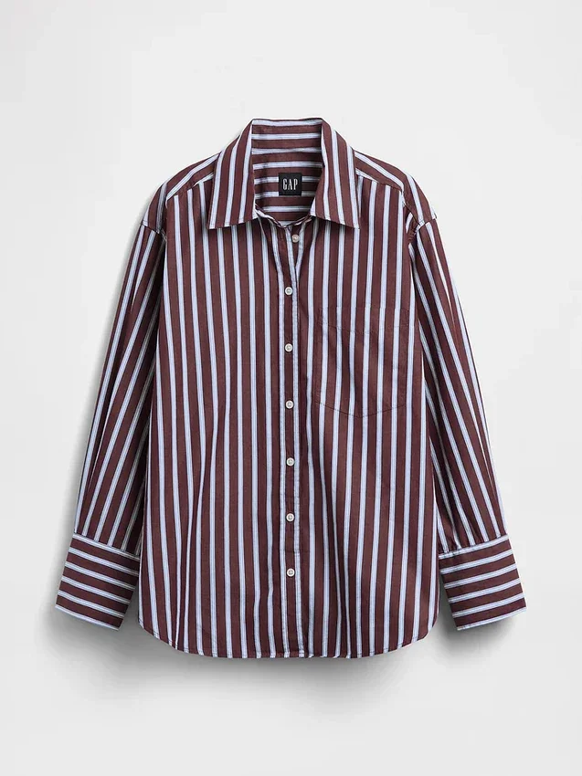 Camisas oversize de popelín de algodón orgánico