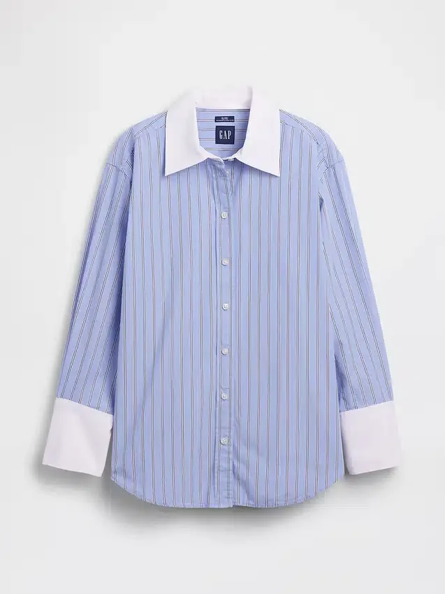 Camisas oversize de popelín de algodón orgánico