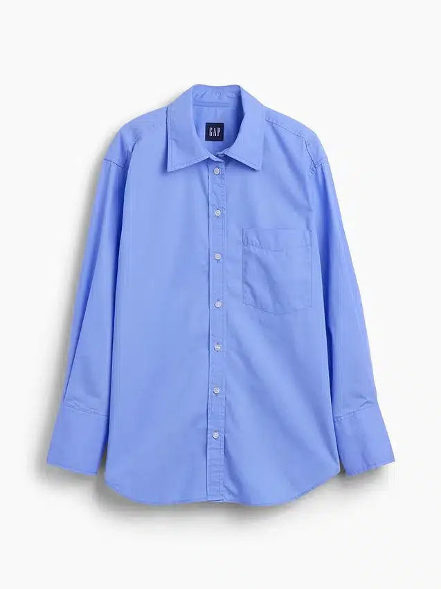 Camisas oversize de popelín de algodón orgánico