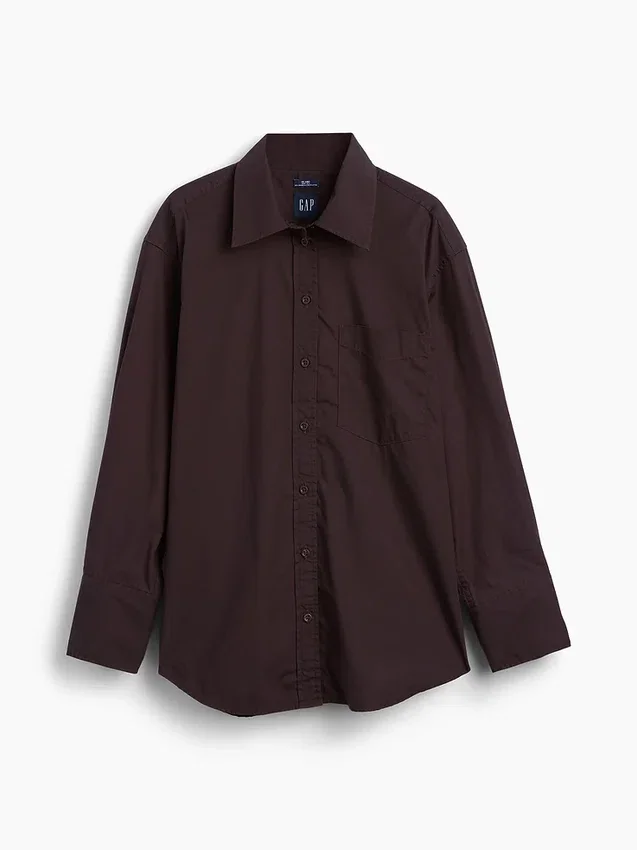 Camisas oversize de popelín de algodón orgánico