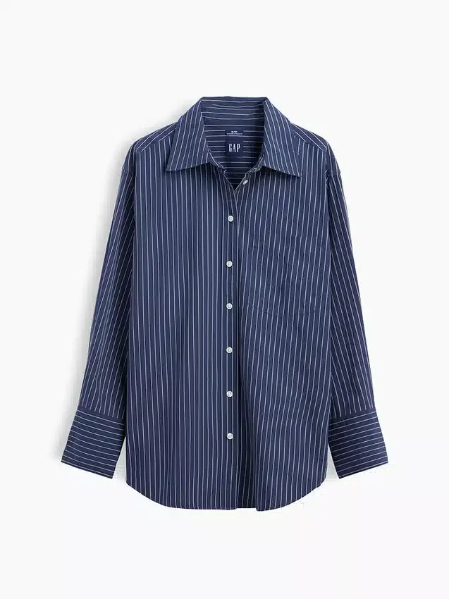 Camisas oversize de popelín de algodón orgánico