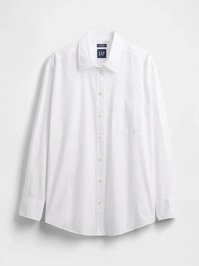 Camisas oversize de popelín de algodón orgánico