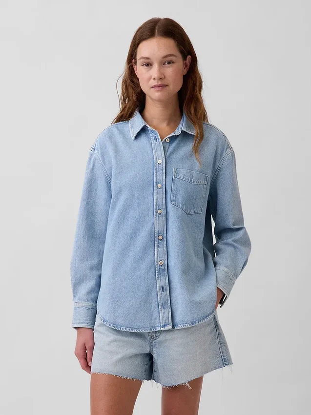 Camisas oversize de vaquero ultrasuaves