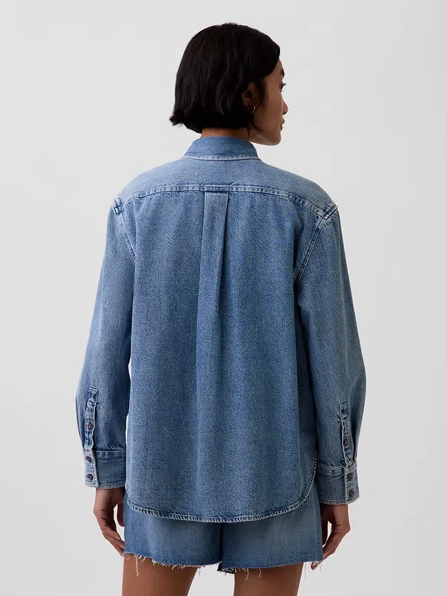 Camisas oversize de vaquero ultrasuaves