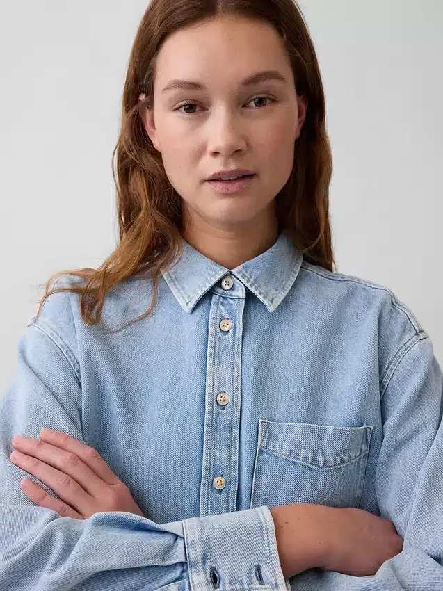 Camisas oversize de vaquero ultrasuaves