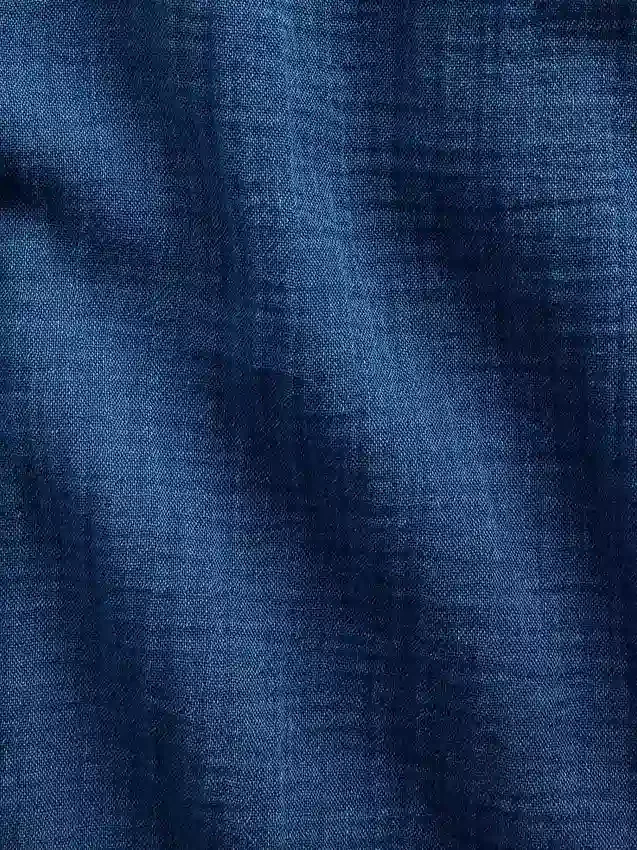 Camisas oversize sin cuello de gasa de algodón vaquera
