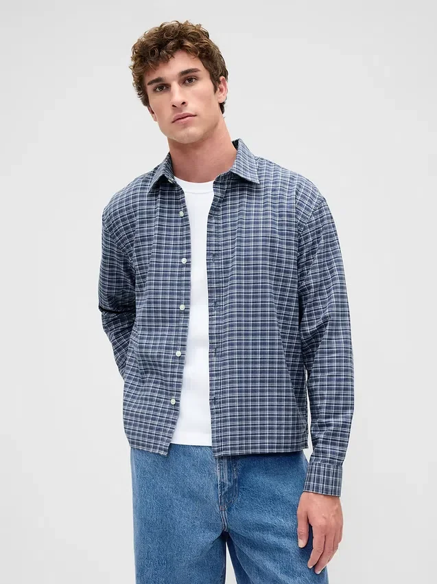 Camisas Oxford de corte relajado y bajo recto
