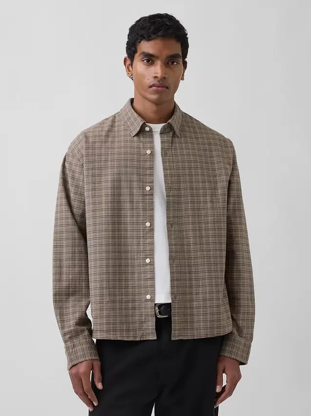 Camisas Oxford de corte relajado y bajo recto