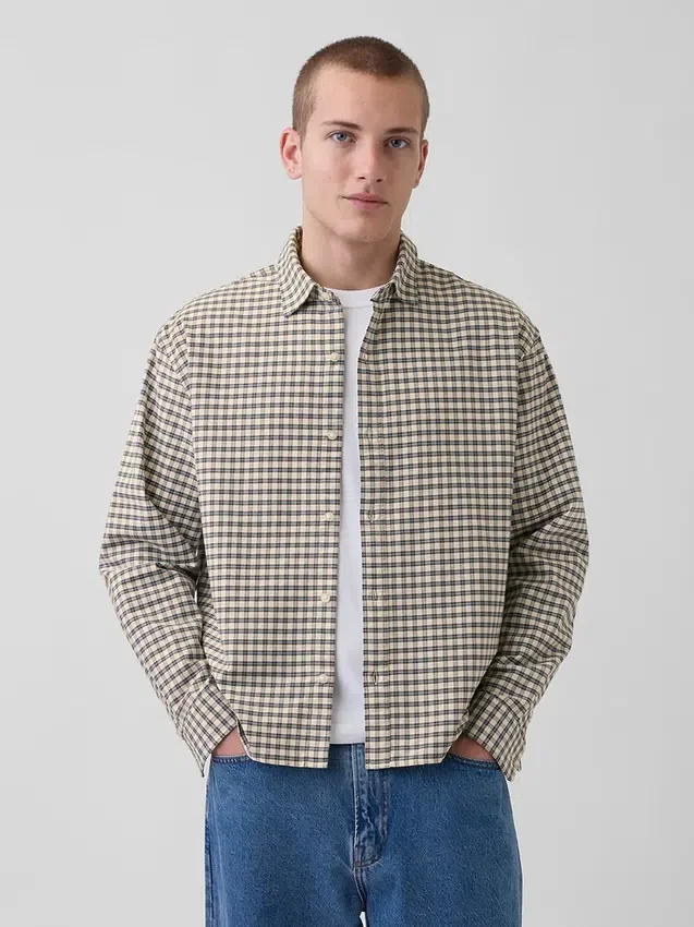 Camisas Oxford de corte relajado y bajo recto