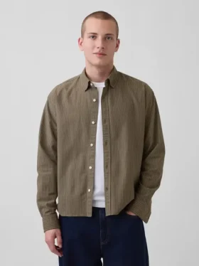 Camisas Oxford de corte relajado y bajo recto