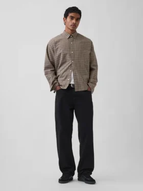 Camisas Oxford de corte relajado y bajo recto