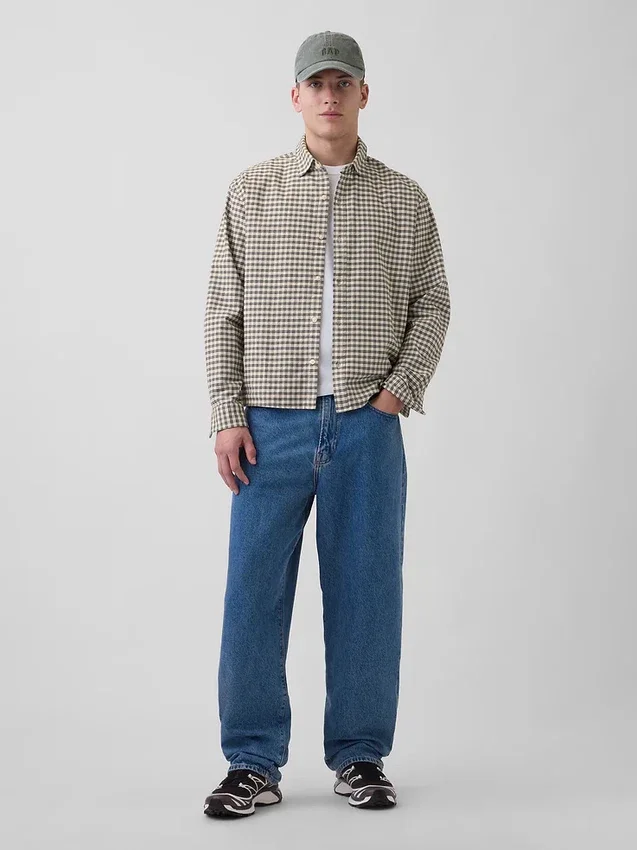 Camisas Oxford de corte relajado y bajo recto