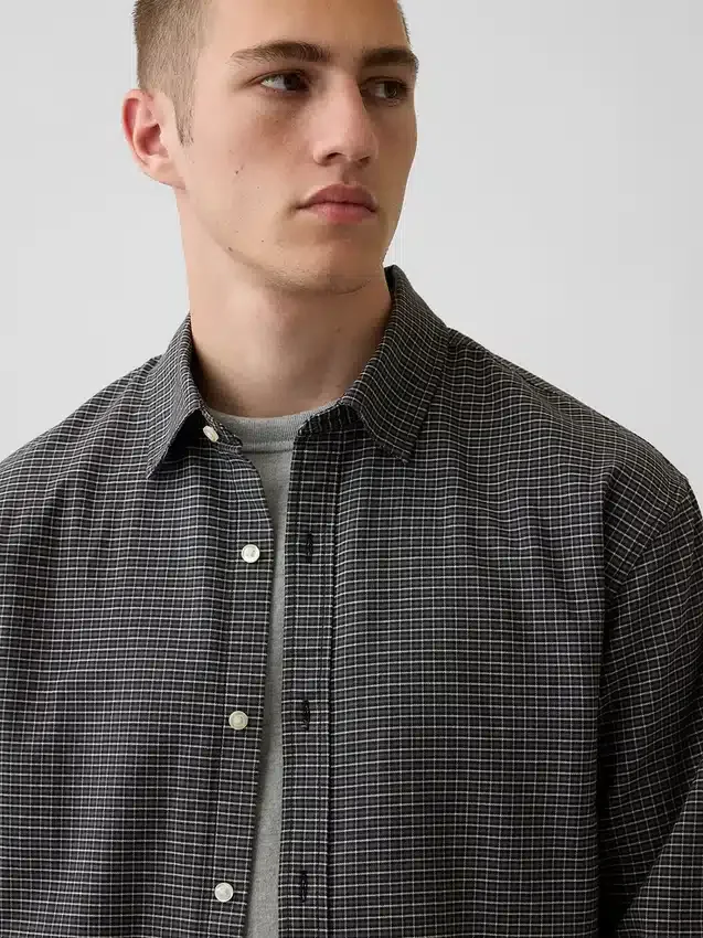 Camisas Oxford de corte relajado y bajo recto