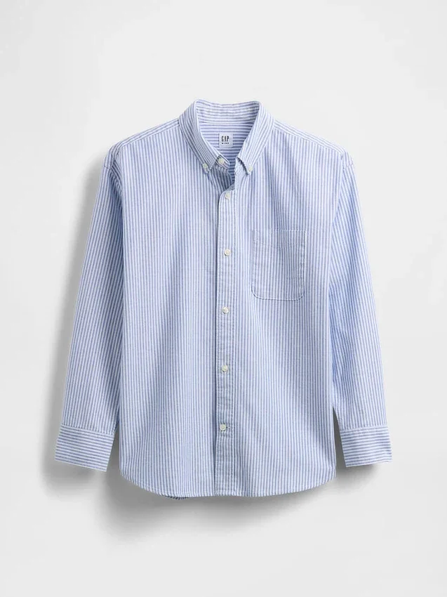 Camisas Oxford holgadas para uniforme infantil