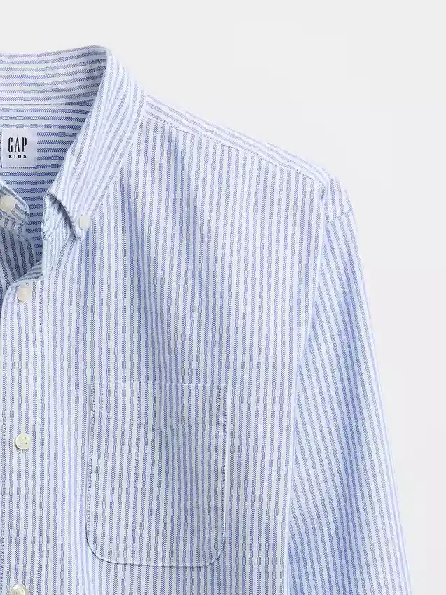 Camisas Oxford holgadas para uniforme infantil