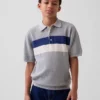 Camisas polo de niño a rayas de corte holgado