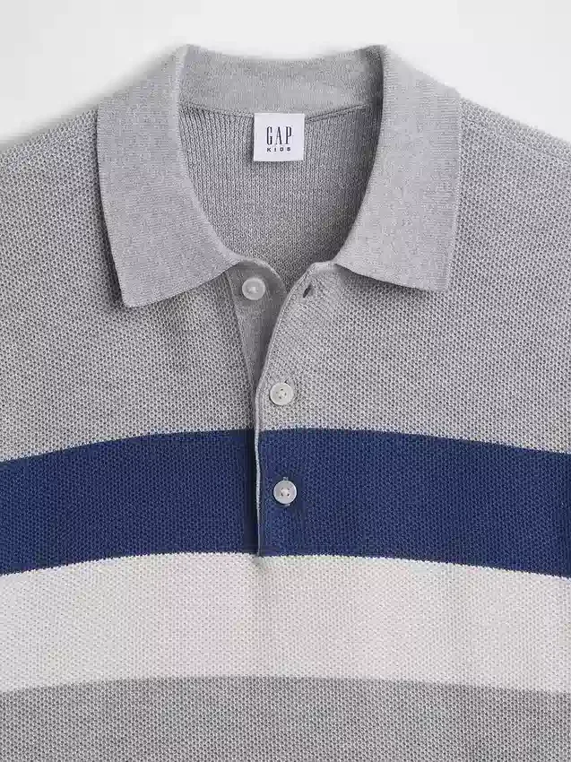 Camisas polo de niño a rayas de corte holgado