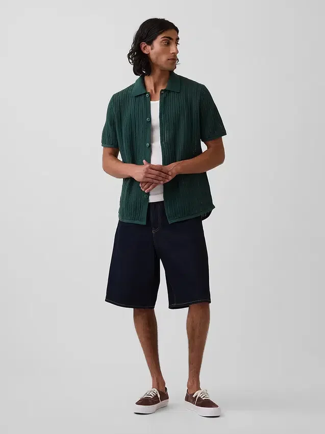 Camisas tipo jersey holgadas con textura