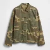 Camisas utilitarias de lona vaquera con estampado de camuflaje