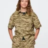 Camisas utilitarias infantiles de algodón ripstop