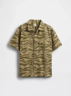Camisas utilitarias infantiles de algodón ripstop