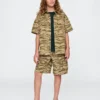 Camisas utilitarias infantiles de algodón ripstop