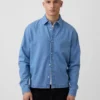 Camisas vaqueras de corte holgado y bajo recto