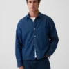 Camisas vaqueras de corte holgado y bajo recto