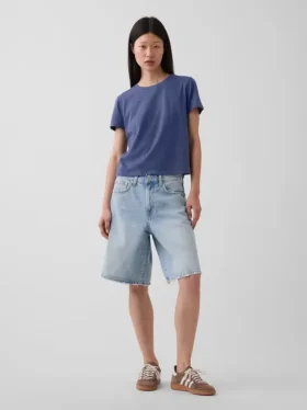 Camiseta 100 % algodón con efecto encogido auténtico