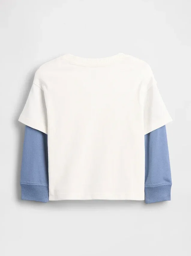 Camiseta 2 en 1 de tejido grueso para Bebé y Niño