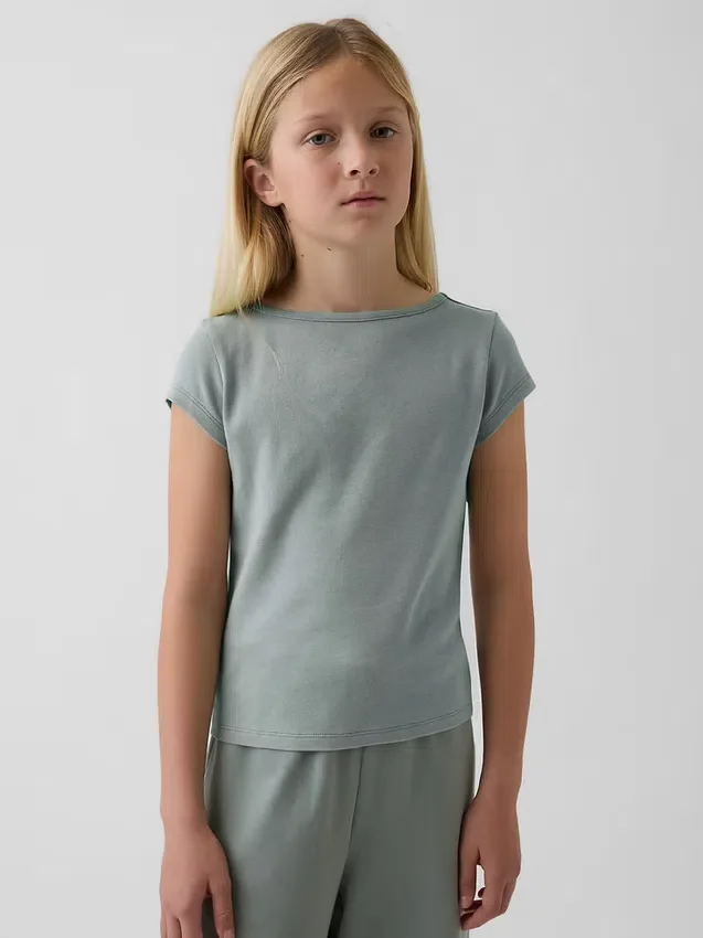 Camiseta ajustada de manga corta para niño