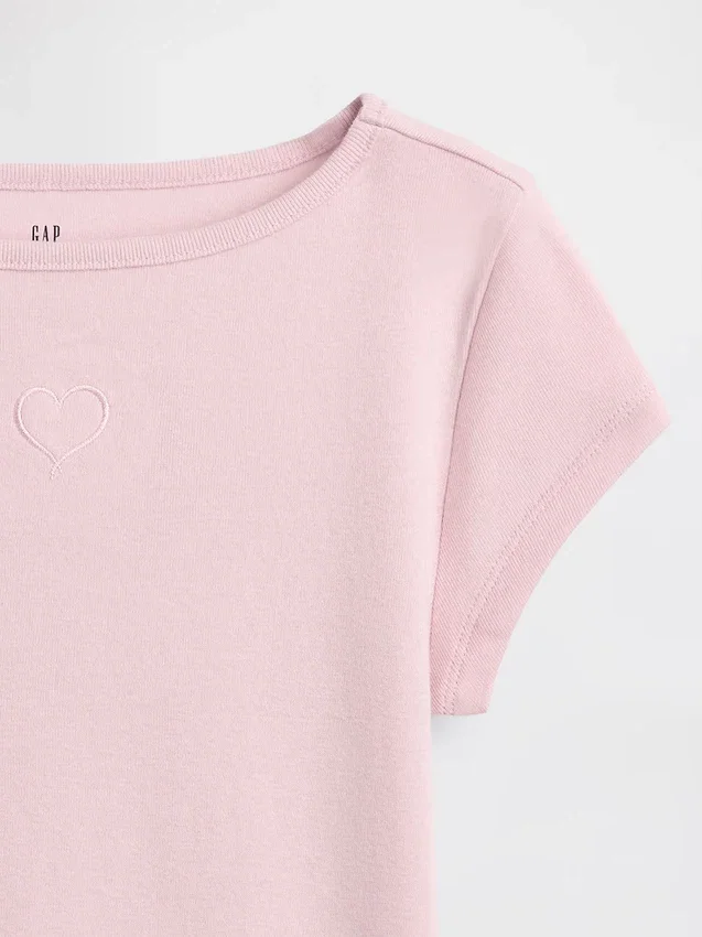Camiseta ajustada de manga corta para niño