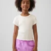 Camiseta ajustada de punto acanalado multicolor para niños