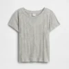 Camiseta ajustada de punto acanalado multicolor para niños