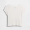 Camiseta ajustada de punto acanalado multicolor para niños